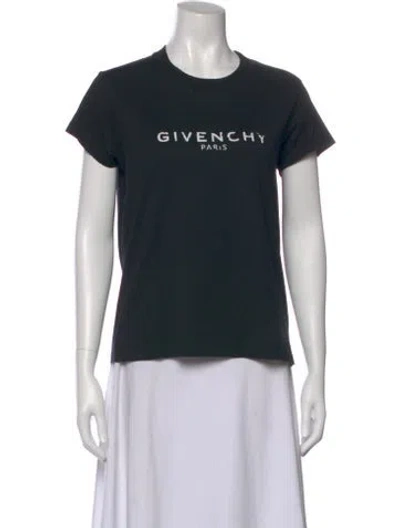 Pre-owned Givenchy Graphic Print Crew Neck T-shirt In Black
