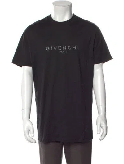 Pre-owned Givenchy Graphic Print Crew Neck T-shirt In Black