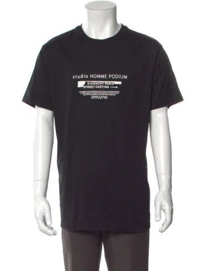 Pre-owned Givenchy Graphic Print Crew Neck T-shirt In Black