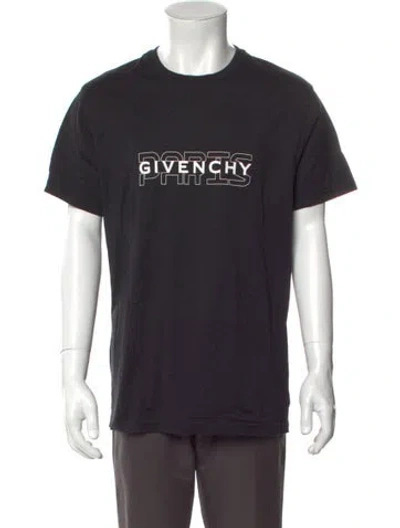 Pre-owned Givenchy Graphic Print Crew Neck T-shirt In Black