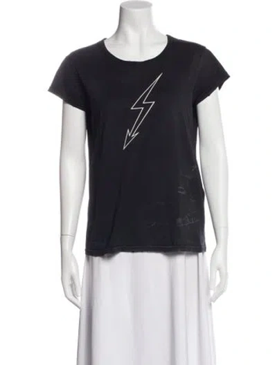 Pre-owned Givenchy Graphic Print Crew Neck T-shirt In Black