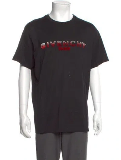 Pre-owned Givenchy Graphic Print Crew Neck T-shirt In Black