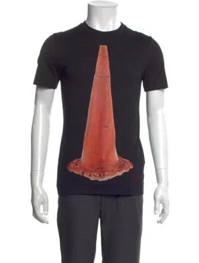 Pre-owned Givenchy Graphic Print Crew Neck T-shirt In Black