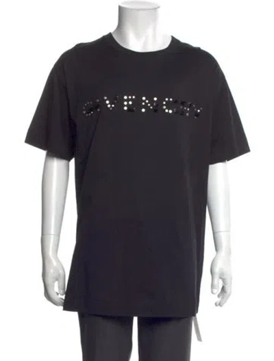 Pre-owned Givenchy Graphic Print Crew Neck T-shirt In Black