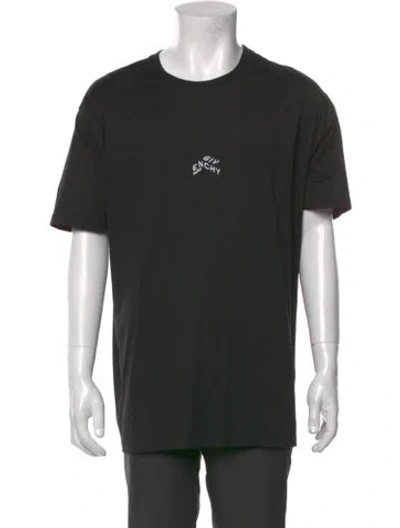 Pre-owned Givenchy Graphic Print Crew Neck T-shirt In Black