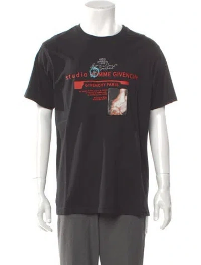 Pre-owned Givenchy Graphic Print Crew Neck T-shirt In Black