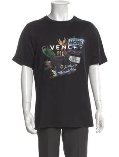 Pre-owned Givenchy Graphic Print Crew Neck T-shirt In Black