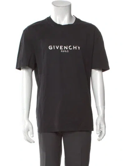 Pre-owned Givenchy Graphic Print Crew Neck T-shirt In Black