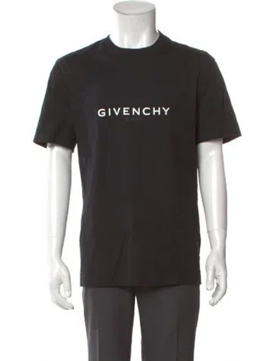 Pre-owned Givenchy Graphic Print Crew Neck T-shirt In Black