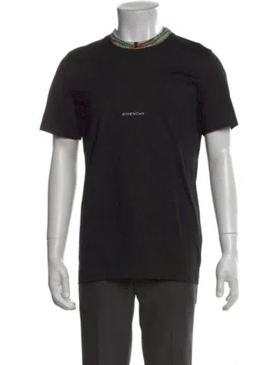Pre-owned Givenchy Graphic Print Crew Neck T-shirt In Black