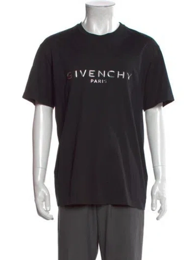 Pre-owned Givenchy Graphic Print Crew Neck T-shirt In Black