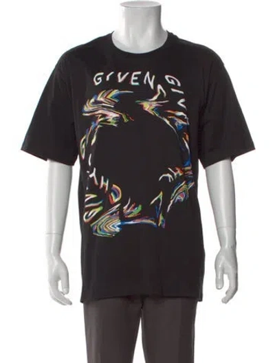 Pre-owned Givenchy Graphic Print Crew Neck T-shirt In Black