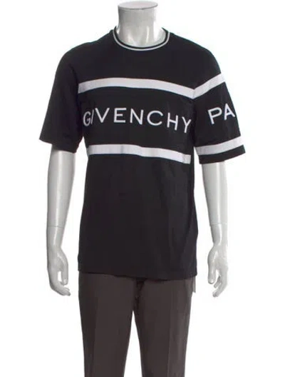 Pre-owned Givenchy Graphic Print Crew Neck T-shirt In Black