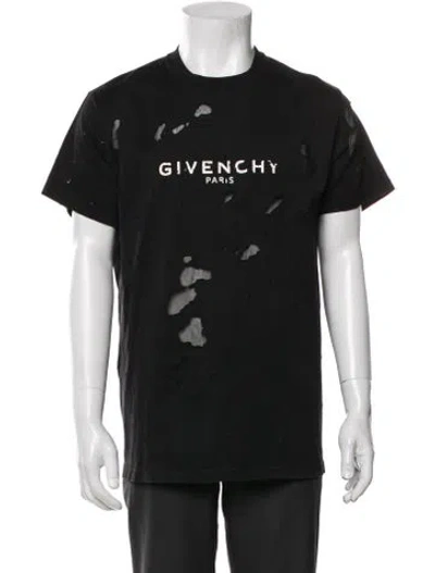 Pre-owned Givenchy Graphic Print Crew Neck T-shirt In Black