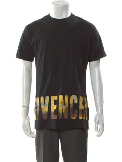 Pre-owned Givenchy Graphic Print Crew Neck T-shirt In Black