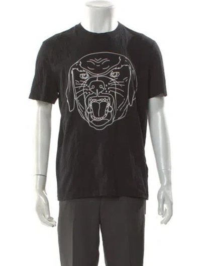 Pre-owned Givenchy Graphic Print Crew Neck T-shirt In Black
