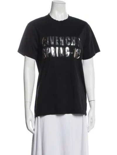 Pre-owned Givenchy Graphic Print Crew Neck T-shirt In Black