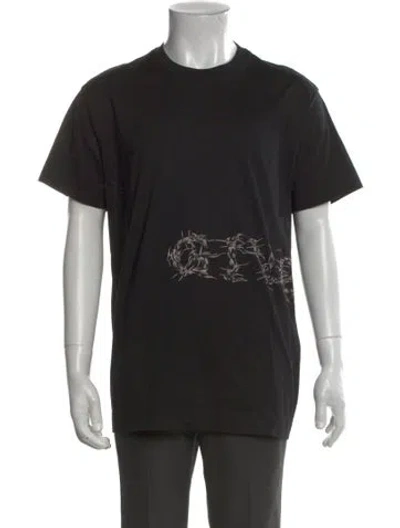 Pre-owned Givenchy Graphic Print Crew Neck T-shirt In Black