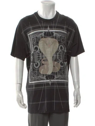 Pre-owned Givenchy Graphic Print Crew Neck T-shirt In Black