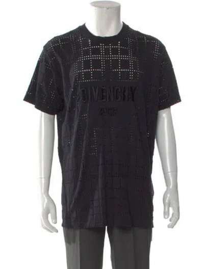 Pre-owned Givenchy Graphic Print Crew Neck T-shirt In Black