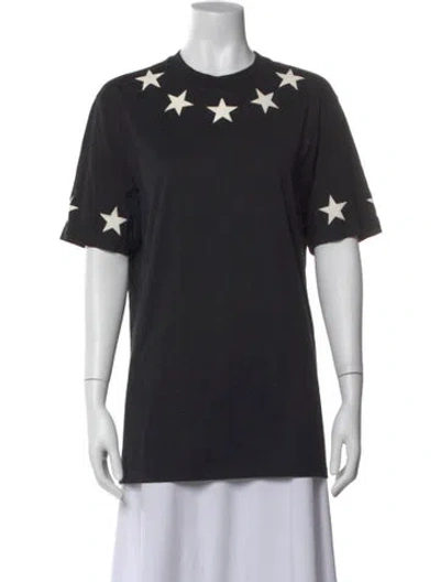 Pre-owned Givenchy Graphic Print Crew Neck T-shirt In Black