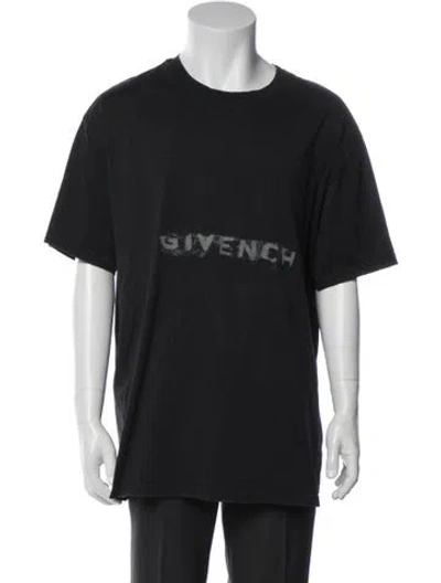 Pre-owned Givenchy Graphic Print Crew Neck T-shirt In Black