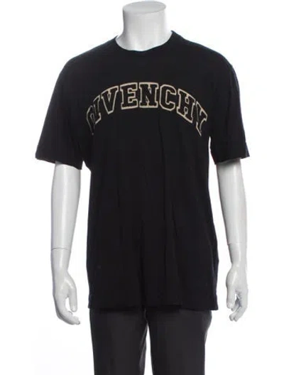 Pre-owned Givenchy Graphic Print Crew Neck T-shirt In Black