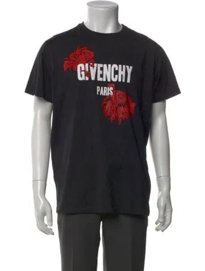 Pre-owned Givenchy Graphic Print Crew Neck T-shirt In Black