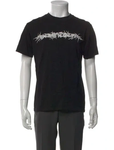 Pre-owned Givenchy Graphic Print Crew Neck T-shirt In Black