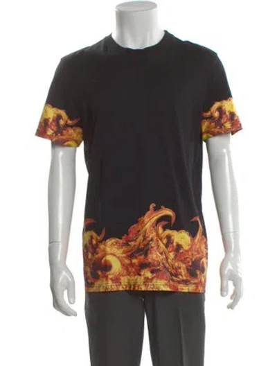 Pre-owned Givenchy Graphic Print Crew Neck T-shirt In Black