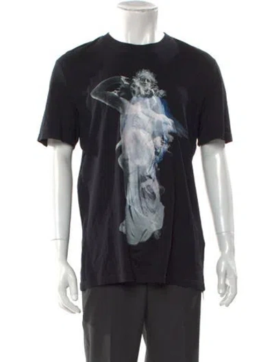 Pre-owned Givenchy Graphic Print Crew Neck T-shirt In Black