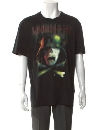 Pre-owned Givenchy Graphic Print Crew Neck T-shirt In Black