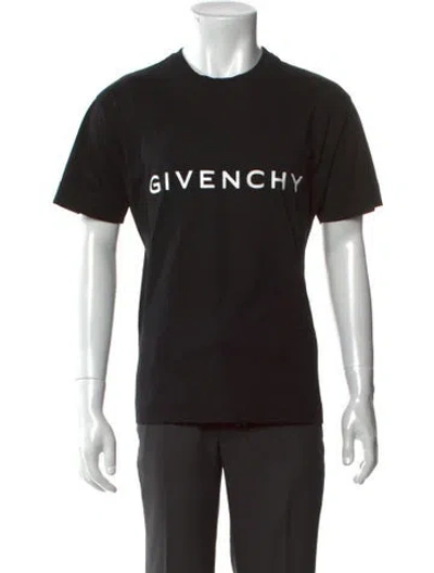 Pre-owned Givenchy Graphic Print Crew Neck T-shirt In Black