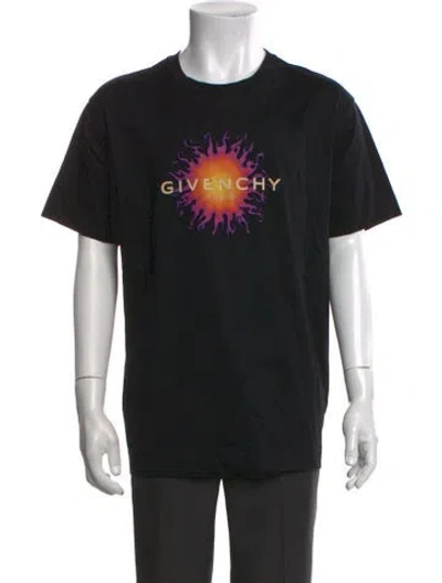 Pre-owned Givenchy Graphic Print Crew Neck T-shirt In Black