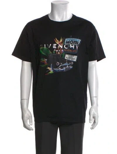 Pre-owned Givenchy Graphic Print Crew Neck T-shirt In Black