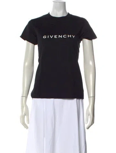 Pre-owned Givenchy Graphic Print Crew Neck T-shirt In Black