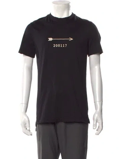Pre-owned Givenchy Graphic Print Crew Neck T-shirt In Black