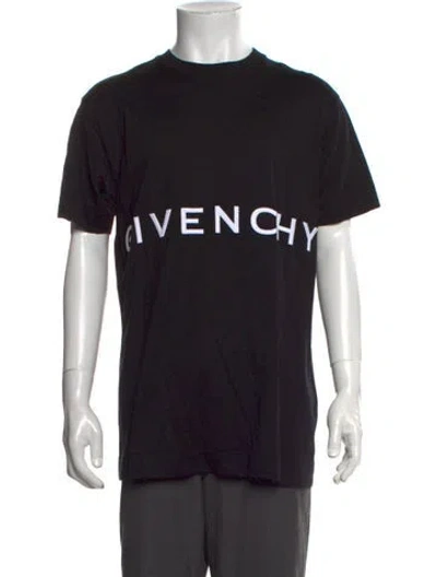 Pre-owned Givenchy Graphic Print Crew Neck T-shirt In Black