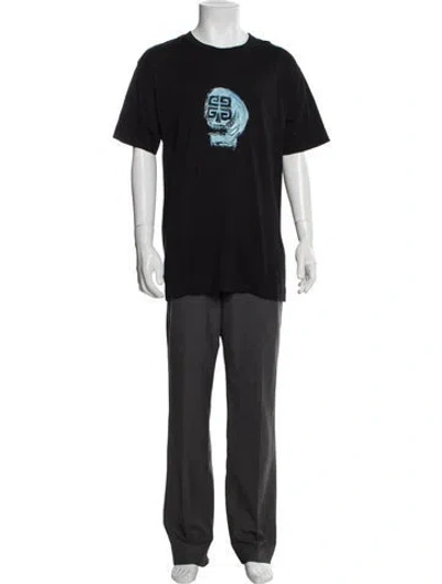 Pre-owned Givenchy Graphic Print Crew Neck T-shirt In Black