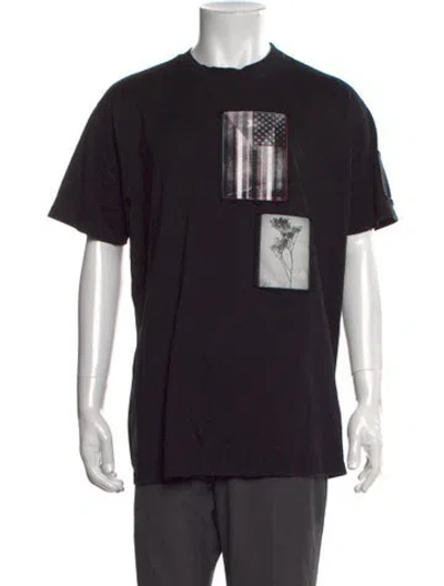 Pre-owned Givenchy Graphic Print Crew Neck T-shirt In Black