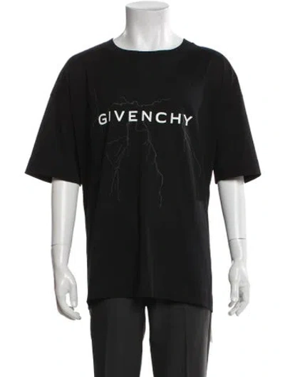 Pre-owned Givenchy Graphic Print Crew Neck T-shirt In Black