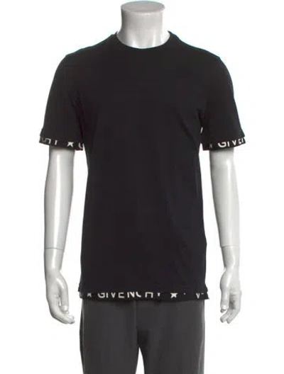 Pre-owned Givenchy Graphic Print Crew Neck T-shirt In Black