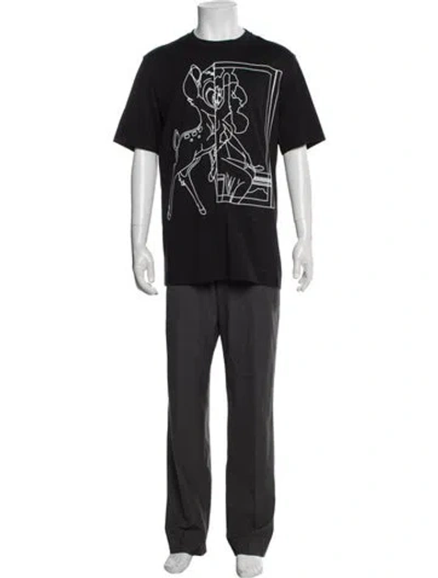 Pre-owned Givenchy Graphic Print Crew Neck T-shirt In Black