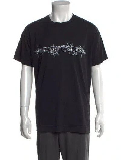 Pre-owned Givenchy Graphic Print Crew Neck T-shirt In Black
