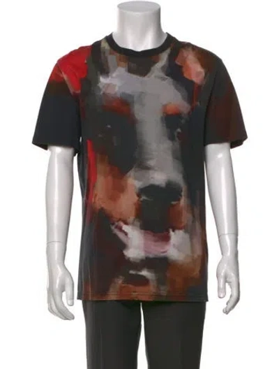 Pre-owned Givenchy Graphic Print Crew Neck T-shirt In Black