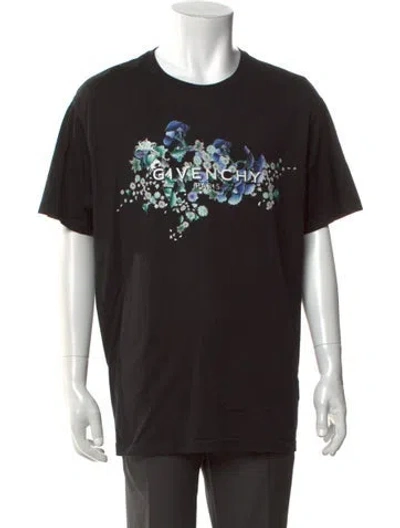 Pre-owned Givenchy Graphic Print Crew Neck T-shirt In Black
