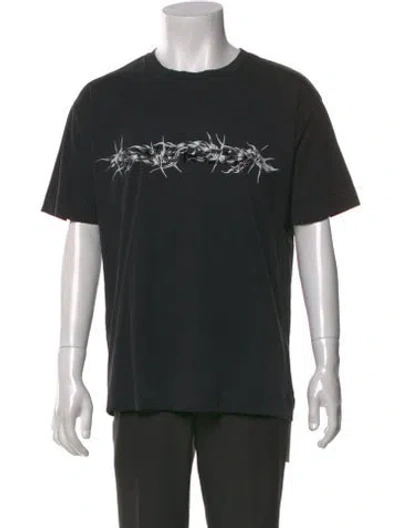 Pre-owned Givenchy Graphic Print Crew Neck T-shirt In Black