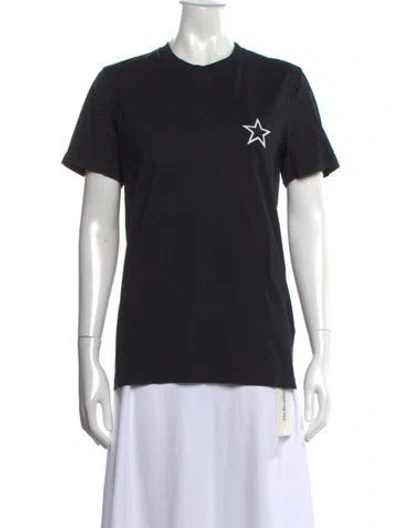 Pre-owned Givenchy Graphic Print Crew Neck T-shirt In Black