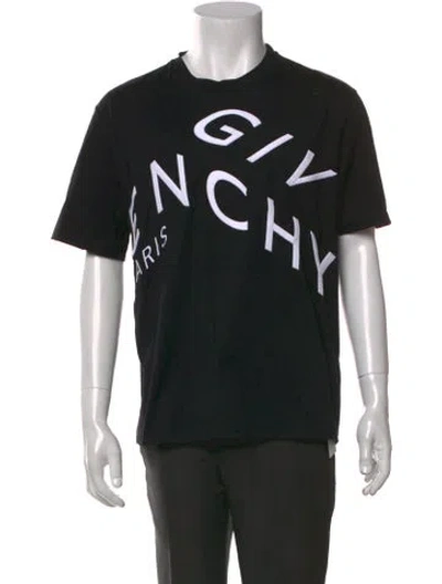Pre-owned Givenchy Graphic Print Crew Neck T-shirt In Black