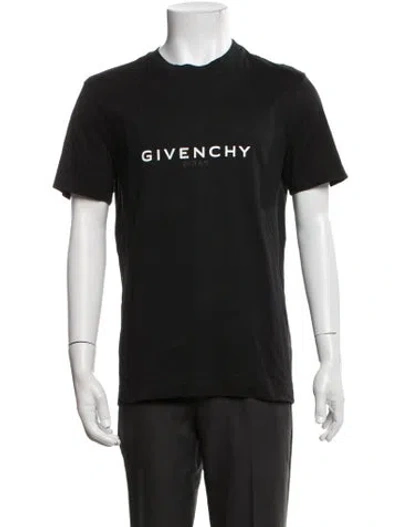 Pre-owned Givenchy Graphic Print Crew Neck T-shirt In Black